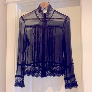 Blouse - sheer with Lace